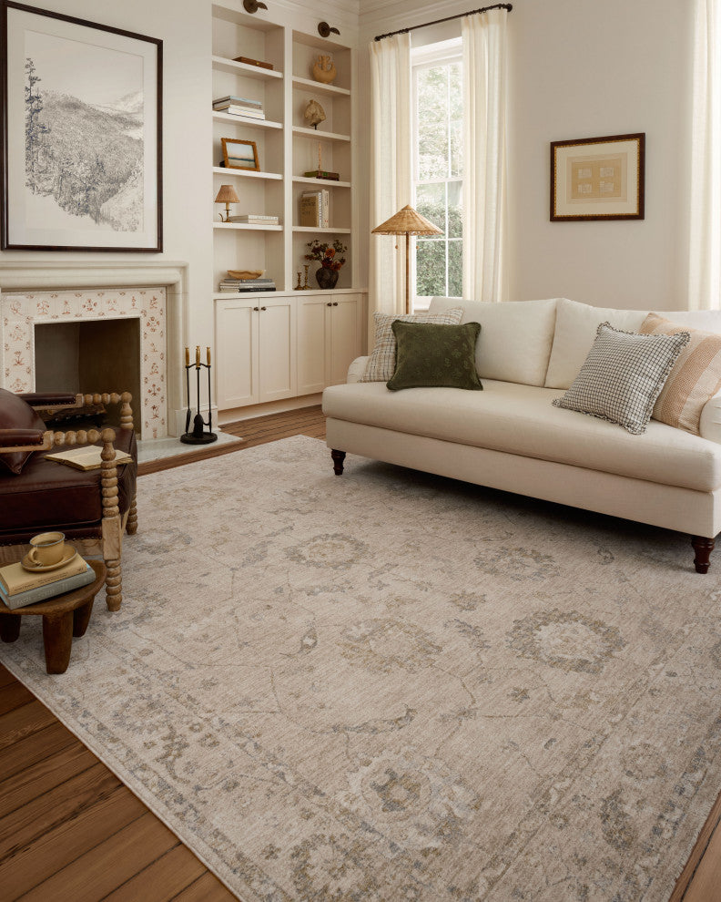Chris Loves Julia x Loloi Louisa Oatmeal / Slate 9''-6" x 13''-1" Area Rug