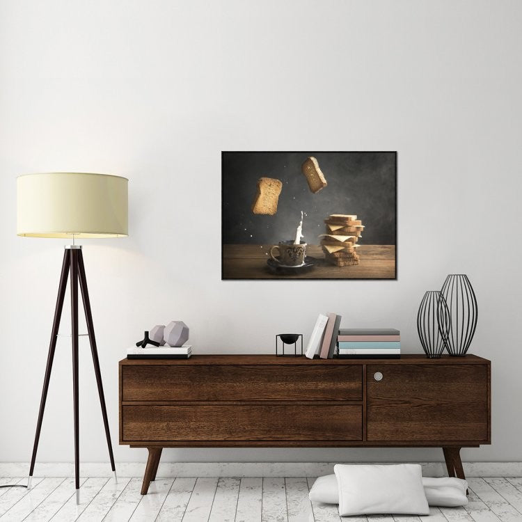 "Splash" Framed Canvas Giclee by Ali Bader, 41x31"