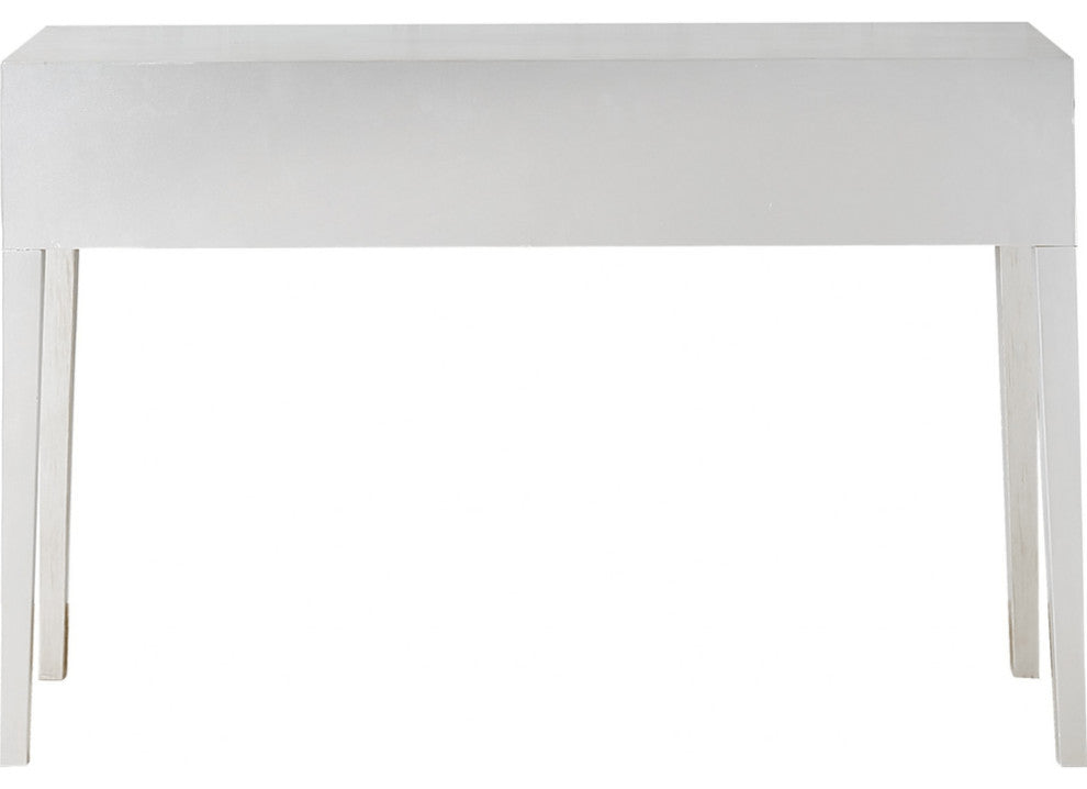 Antiqued Silver Finish Console Table