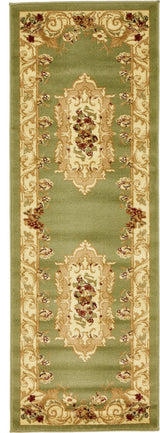Unique Loom Green Henry Versailles 2' 2 x 6' 0 Runner Rug