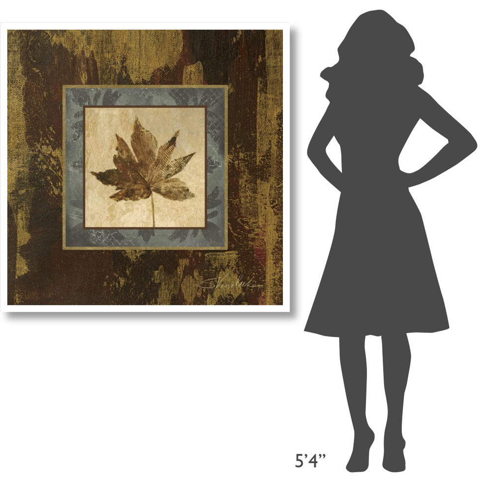 "Autumn Leaf Square IV" Digital Paper Print by Silvia Vassileva, 42"x42"