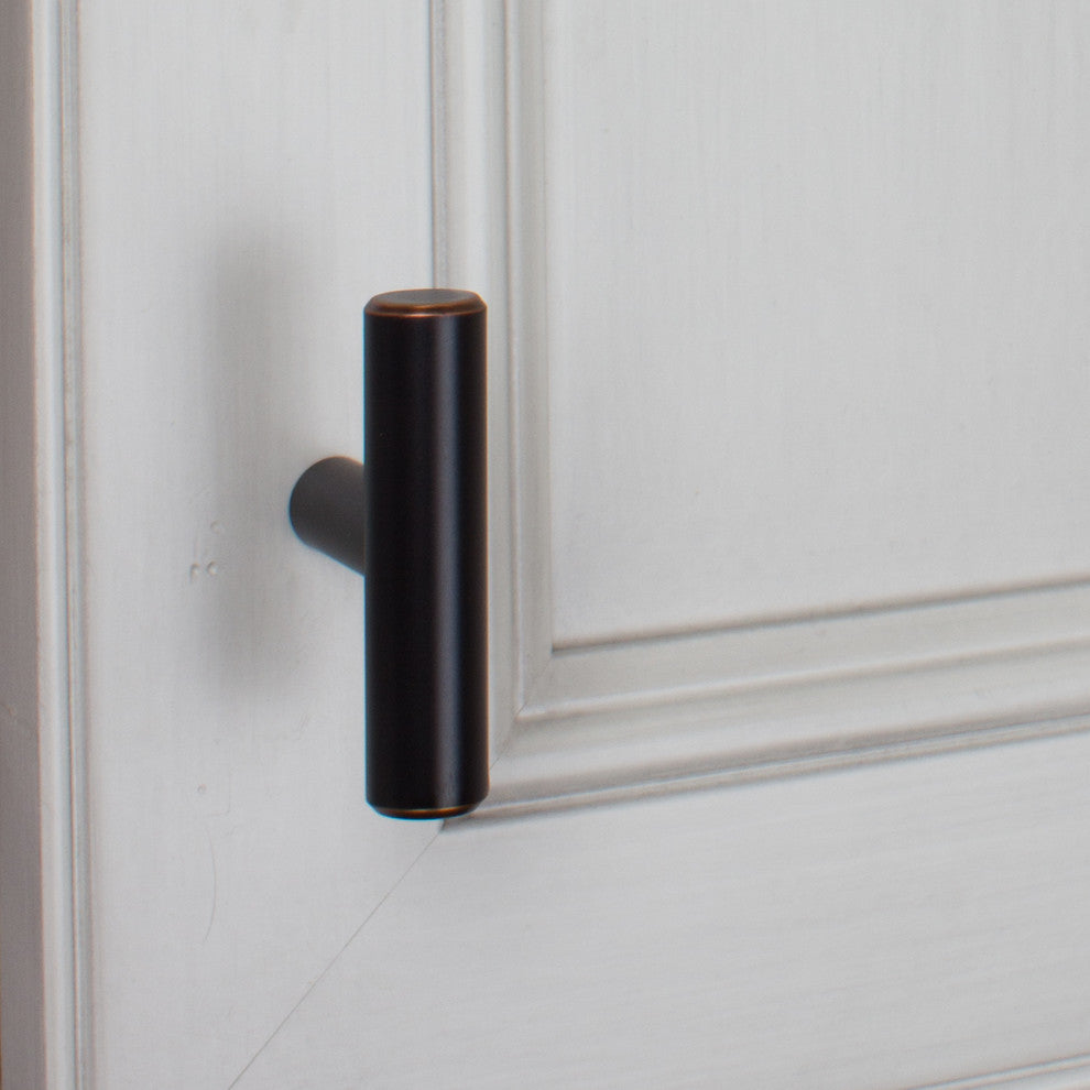 2" Solid Steel Bar Pull Knob, Set of 3, Oil Rubbed Bronze
