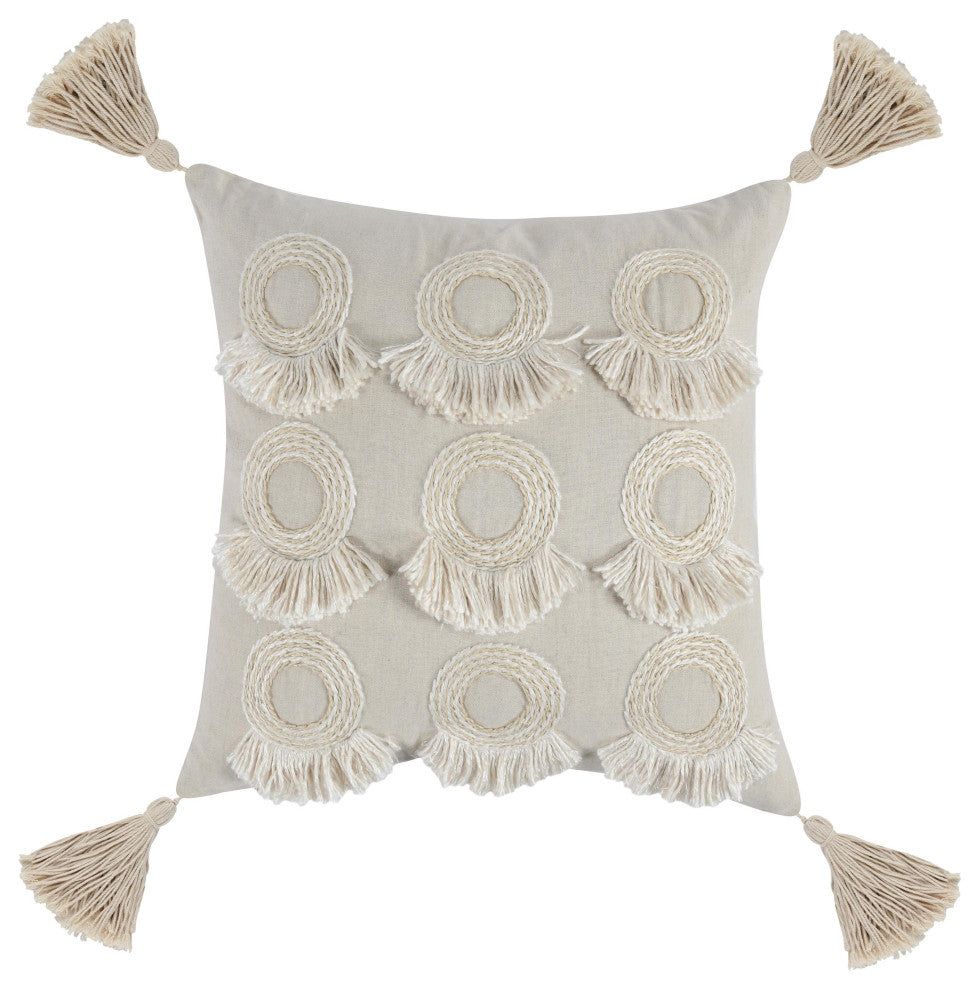 Mansa 20" Linen Blend Throw Pillow