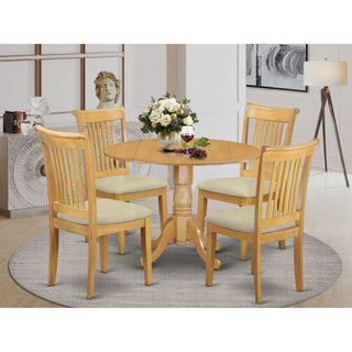 5 Pc Dublin Kitchen Table Set -Dining Table And 4 Cushion Kitchen Chairs