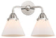 Large Cone Bath Vanity Light, Polished Chrome, Matte White, Matte White