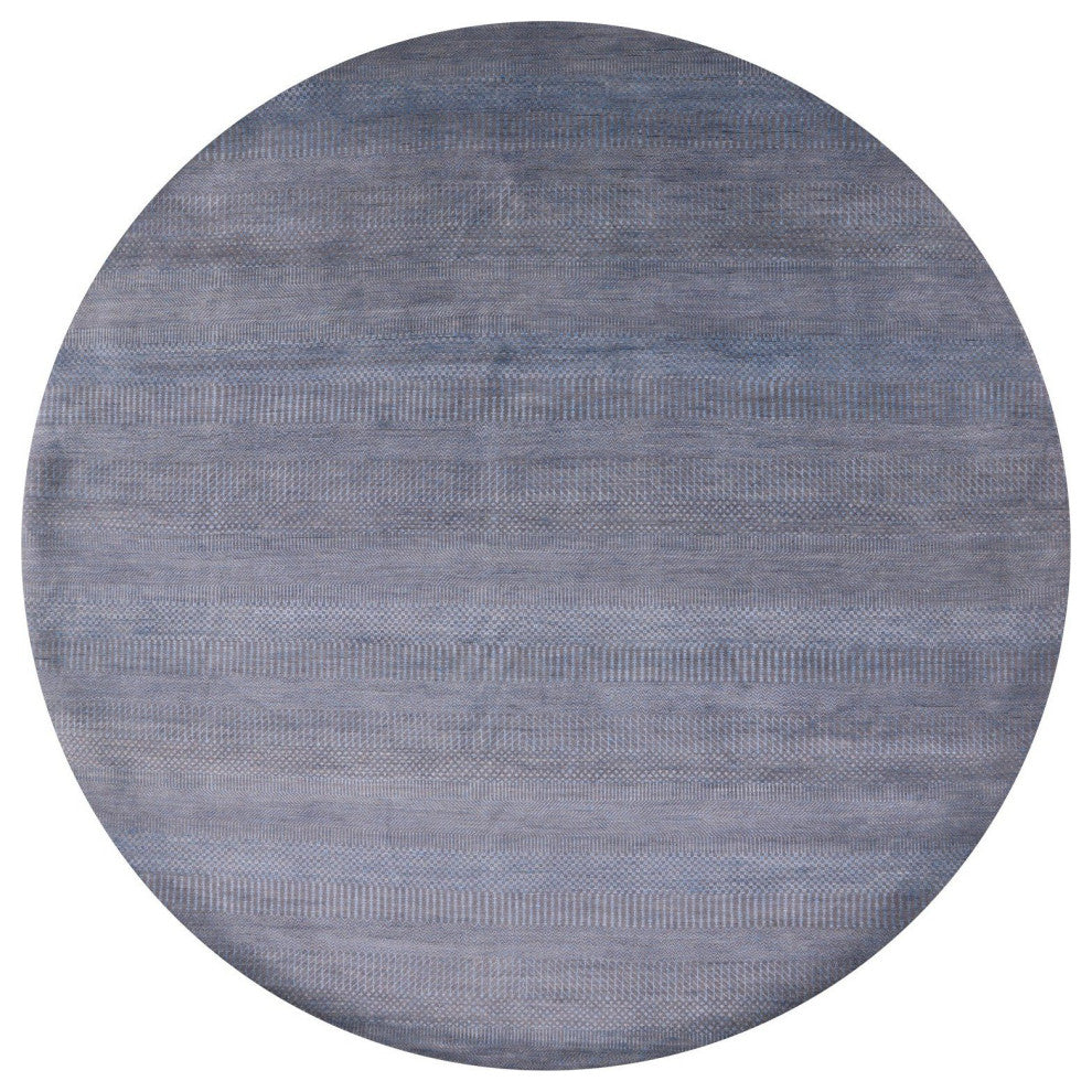 8' Round Savannah Grass Handmade Wool and Silk Rug Q11453
