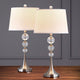 Madison 2 Piece Crystal Ball Lamp Set, Brushed Nickel