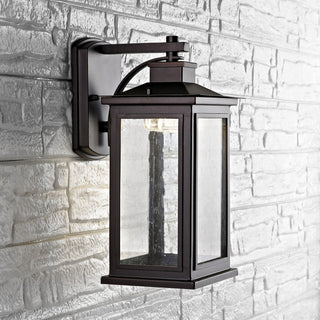 Safavieh Taylen Outdoor Wall Lantern Oil Rubbed Bronze, Black
