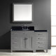 Caroline Parkway Single Bathroom Vanity Set, Gray, Black Galaxy Granite, 57"
