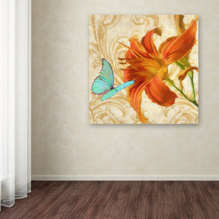 Tina Lavoie 'Satsuma Day Lily I' Canvas Art, 18" x 18"