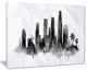 "Los Angeles Black Silhouette" Canvas Print