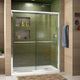DreamLine Bypass Sliding Shower Door and Single Threshold Base, DL-6952R-01CL