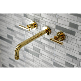 KS8022CML Two-Handle Wall Mount Tub Faucet, Polished Brass