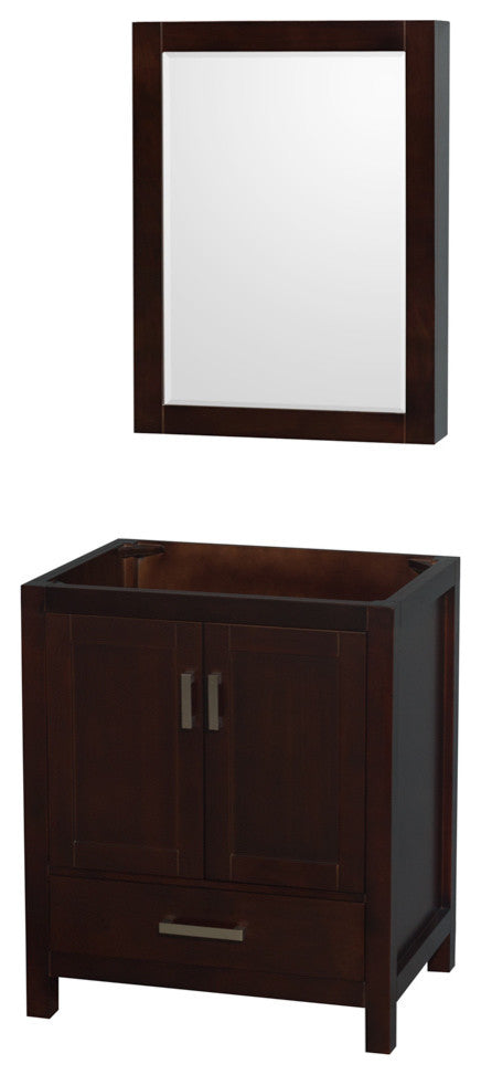 Single Bathroom Vanity, Espresso, 30"