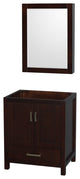 Single Bathroom Vanity, Espresso, 30"