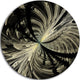 Black And White Fractal Flower Design, Floral Round Metal Wall Art, 11"