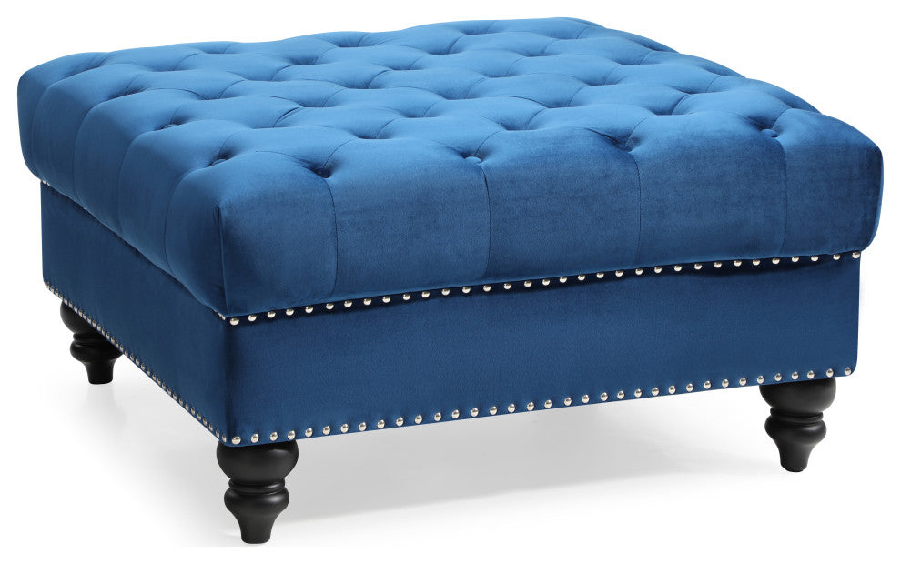 Nola Ottoman, Navy Blue