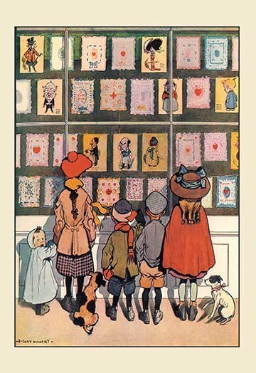 Children at the Window- Gallery Wrapped Canvas Art 28" x 42"