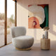 Calais Accent Chair, Gray, Upholstered Base
