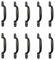 10 Door Pull Black Wrought Iron Pull 6" |