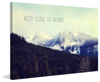"Keep Close to Nature" Print on Canvas by Sylvia Cook