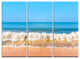 "Beautiful Blue Sea and Roaring Waves" Beach Metal Wall Art, 3 Panels, 36"x28"