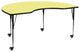 Mobile 48"x72" Kidney Yellow Thermal Laminate Activity Table, AdjustableLegs