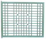 Vintage Rustic Pastel Light Green Grid Geometric Wood Wall Panel