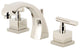 Kingston Brass Widespread Bathroom Faucet With Brass Pop-Up, Polished Nickel