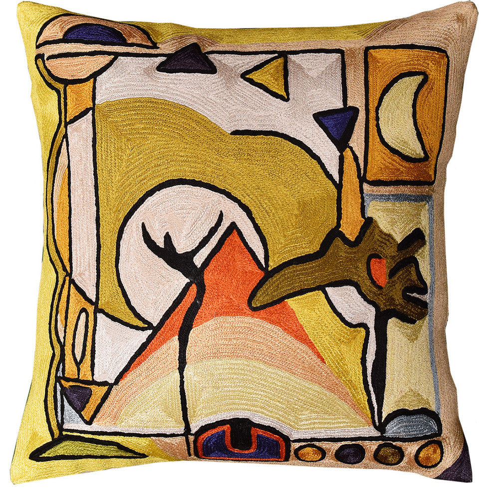 Fun in the Sun III by Alfred Gockel Artwork Pillow Cover  Art Silk 18x18"