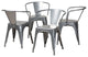 Lianne Industrial 4-Piece Dining Chairs, Gray