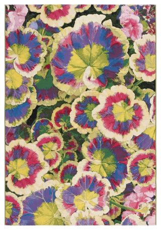 Safavieh Barbados Collection Indoor-Outdoor BAR556 Rug, Black/Green/Purple, 4'x6'