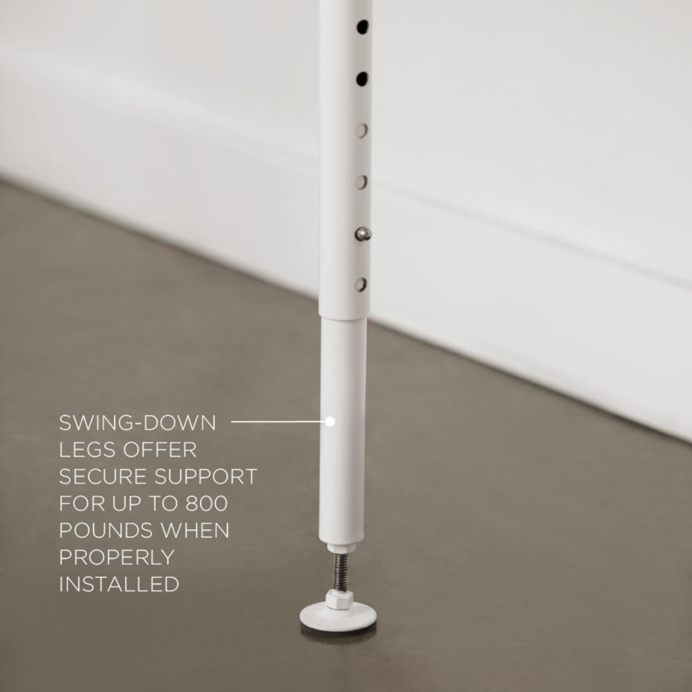 Seachrome Comfort Plus Shower Seat, White Frame and Pads