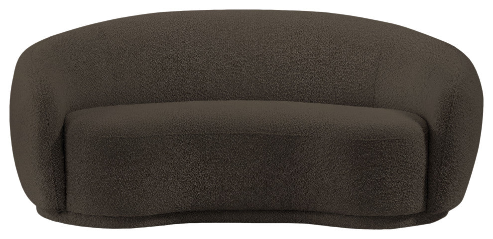 Hyde Boucle Fabric Upholstered, Brown, Loveseat
