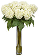 Hydrangea Silk Flower Arrangement, White