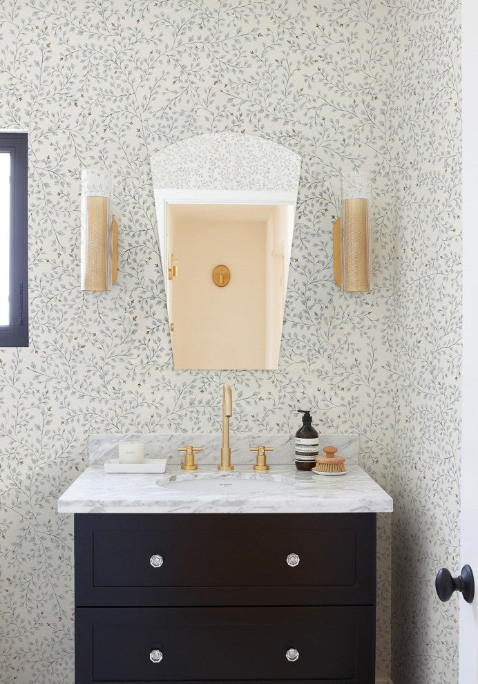 Paris Mini 22 in. W x 28 in. H Arch Polished Frameless Bathroom Vanity Mirror