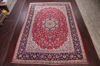 Consigned, Hand-Knotted Persian Vintage-Style Oriental Area Rug, Red, 13'4"X9'6"