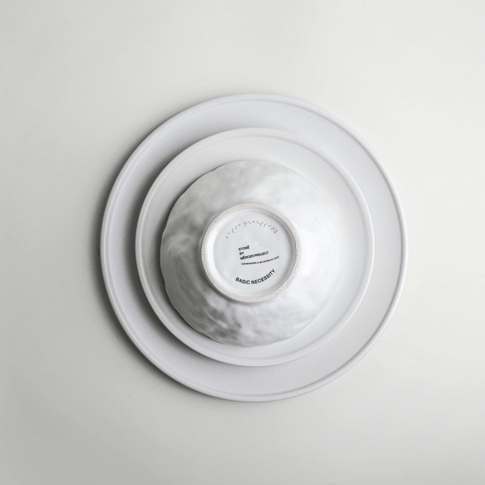 Stone by Mercer Project NENDO Stoneware 32 Piece Dinnerware Set, White