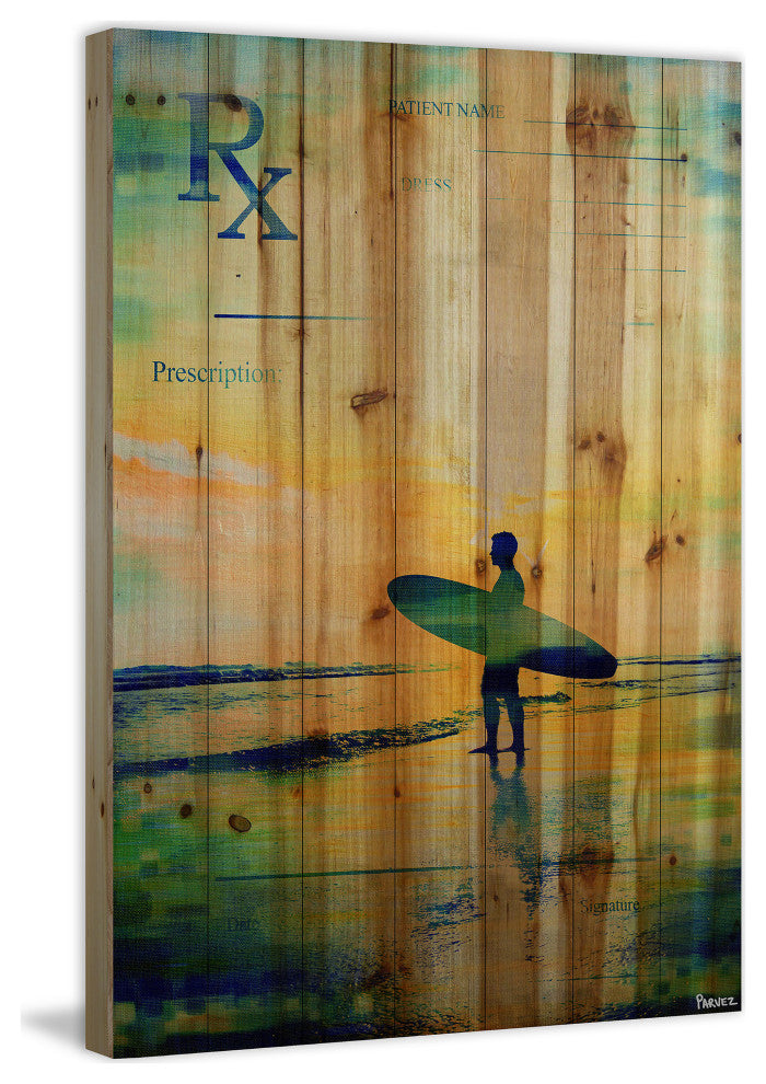 "RX Surf" Wall Art on Wood, 40"x60"