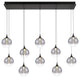 Iissa 10L 47" Black Smoke Chandelier