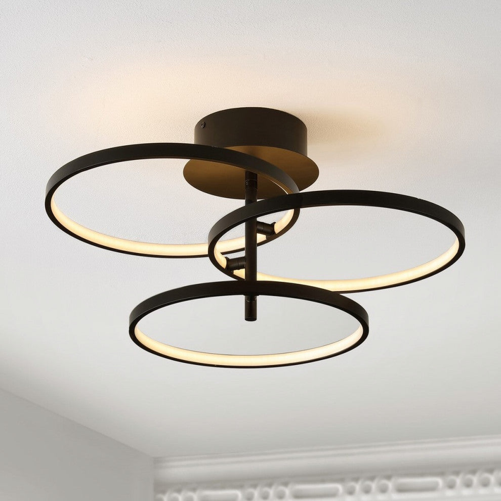Safavieh Saretta Flush Mount Matte Black