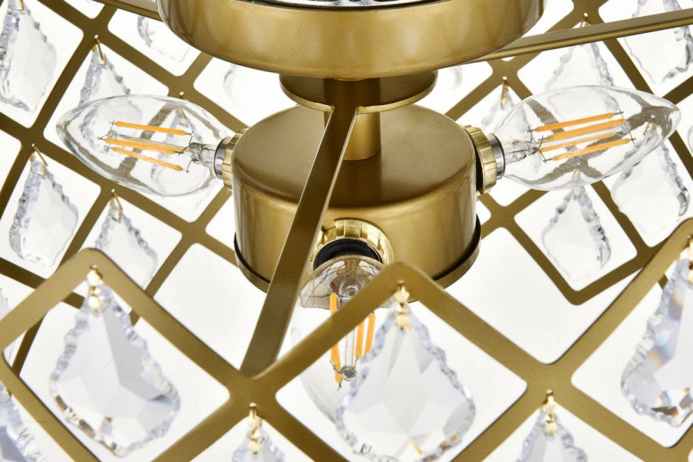 Lacy 13" Flush Mount, Brass