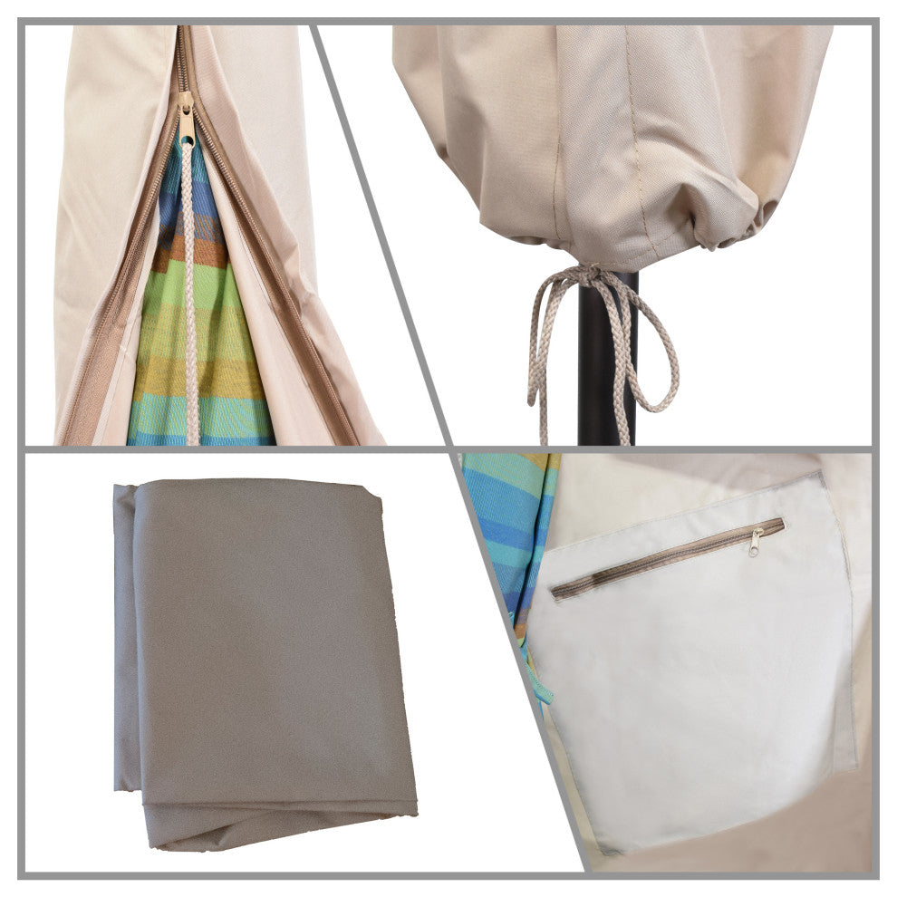 9' Patio Umbrella Protective Cover, Beige