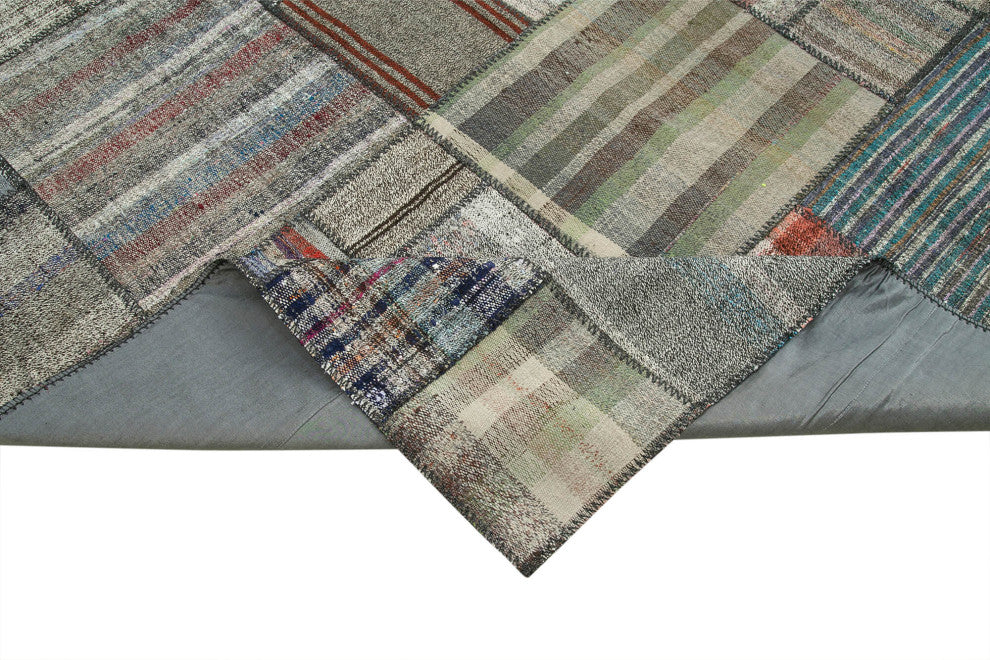 Rug N Carpet - Handmade Anatolian 10' 10'' x 13' 6'' Vintage Patchwork Kilim Rug