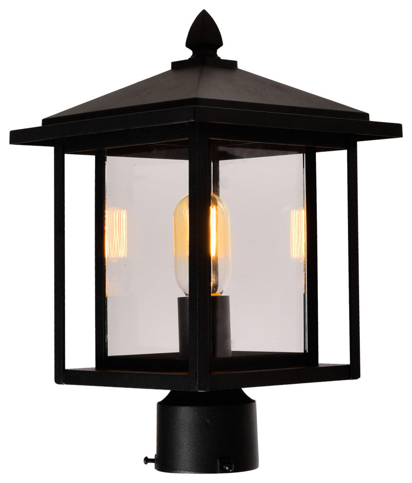 Crawford 1 Light Black Outdoor Lantern Head