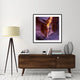 "Fire In Canyon" Framed Digital Print by Sandipan Biswas, 44x44"