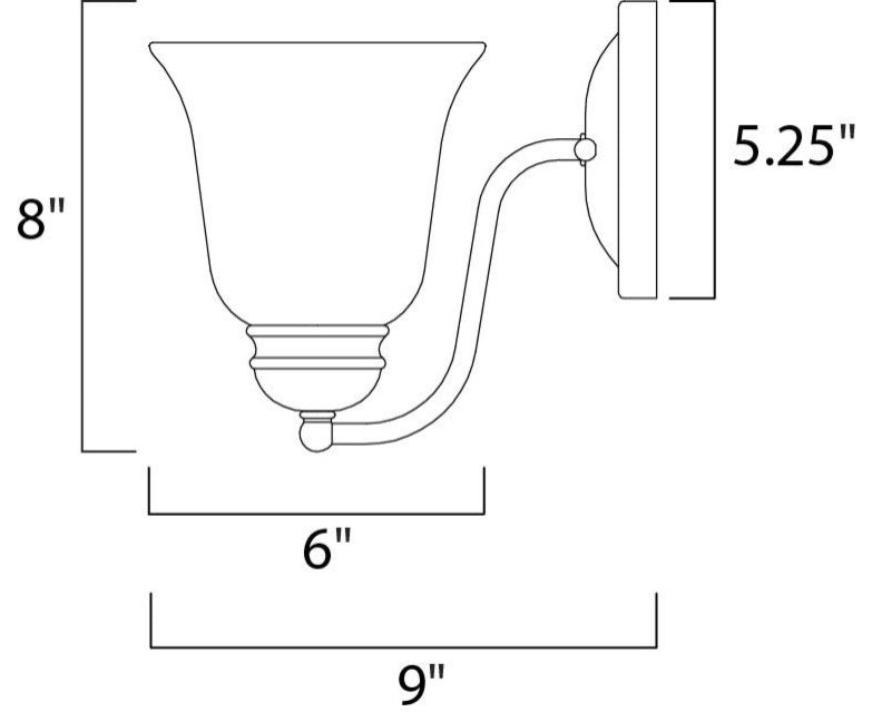 Basix 1-Light Wall Sconce, Polished Chrome
