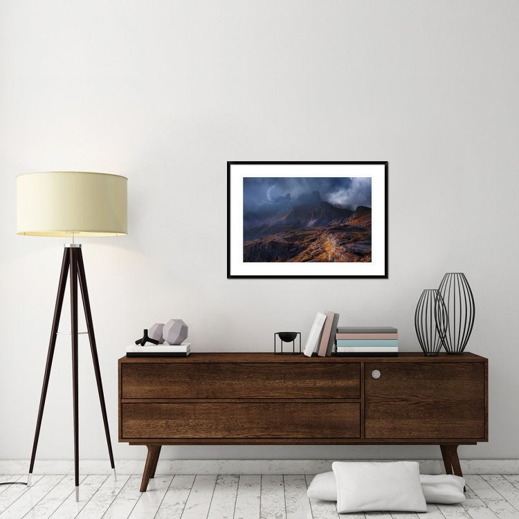 "Bergwetter" Framed Digital Print by Franz Schumacher, 38"x28"