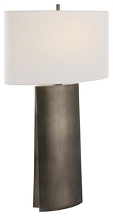 Uttermost 30204 V-Groove 33" Tall Buffet Table Lamp - Dark Steel Gray