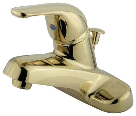 Kingston Brass Single-Handle 4" Centerset Bathroom Faucet, Polished Brass